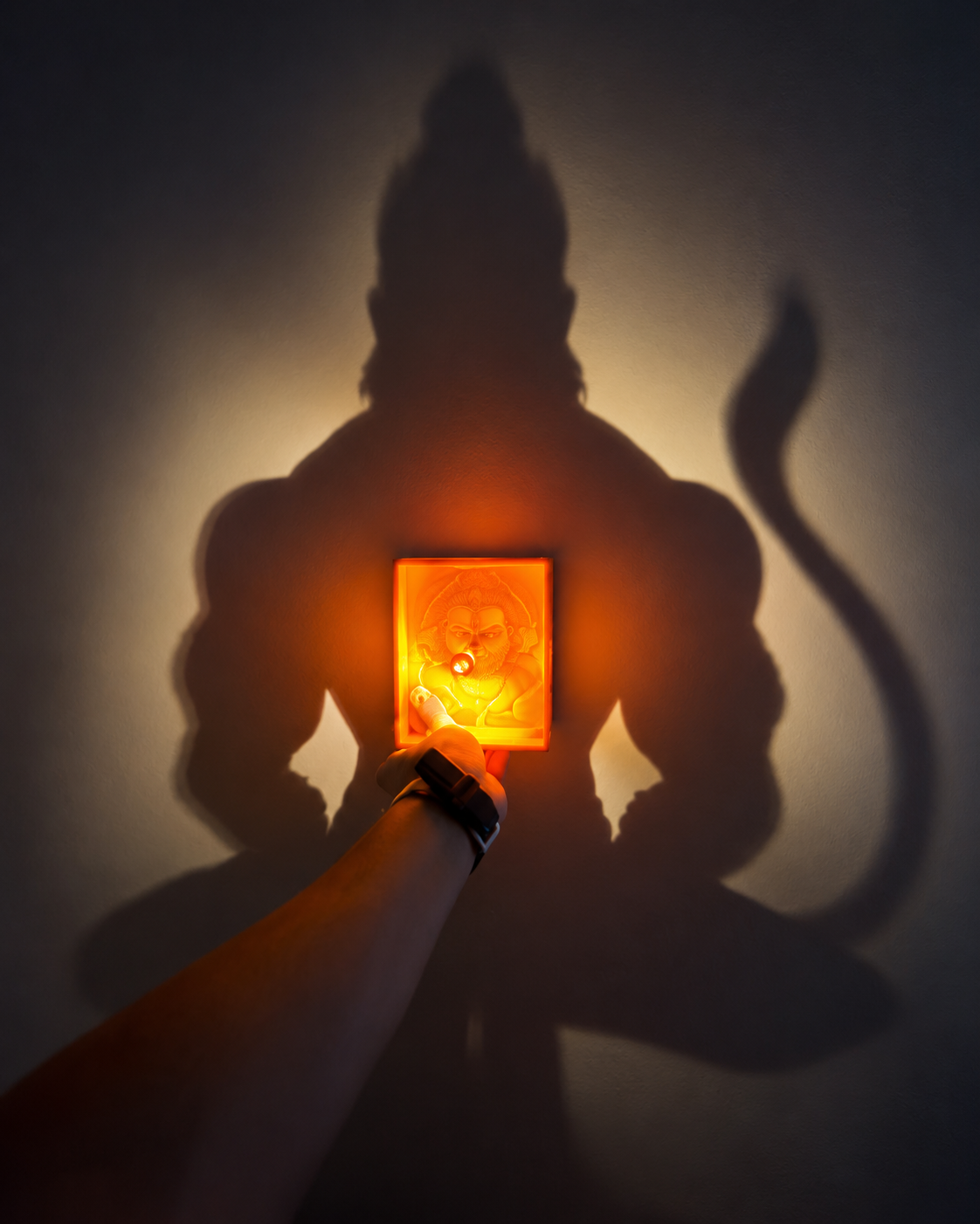 Hanuman Ji Shadow Lamp - Image 1