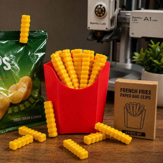 3D Printed French Fries - Paper Bag Clips