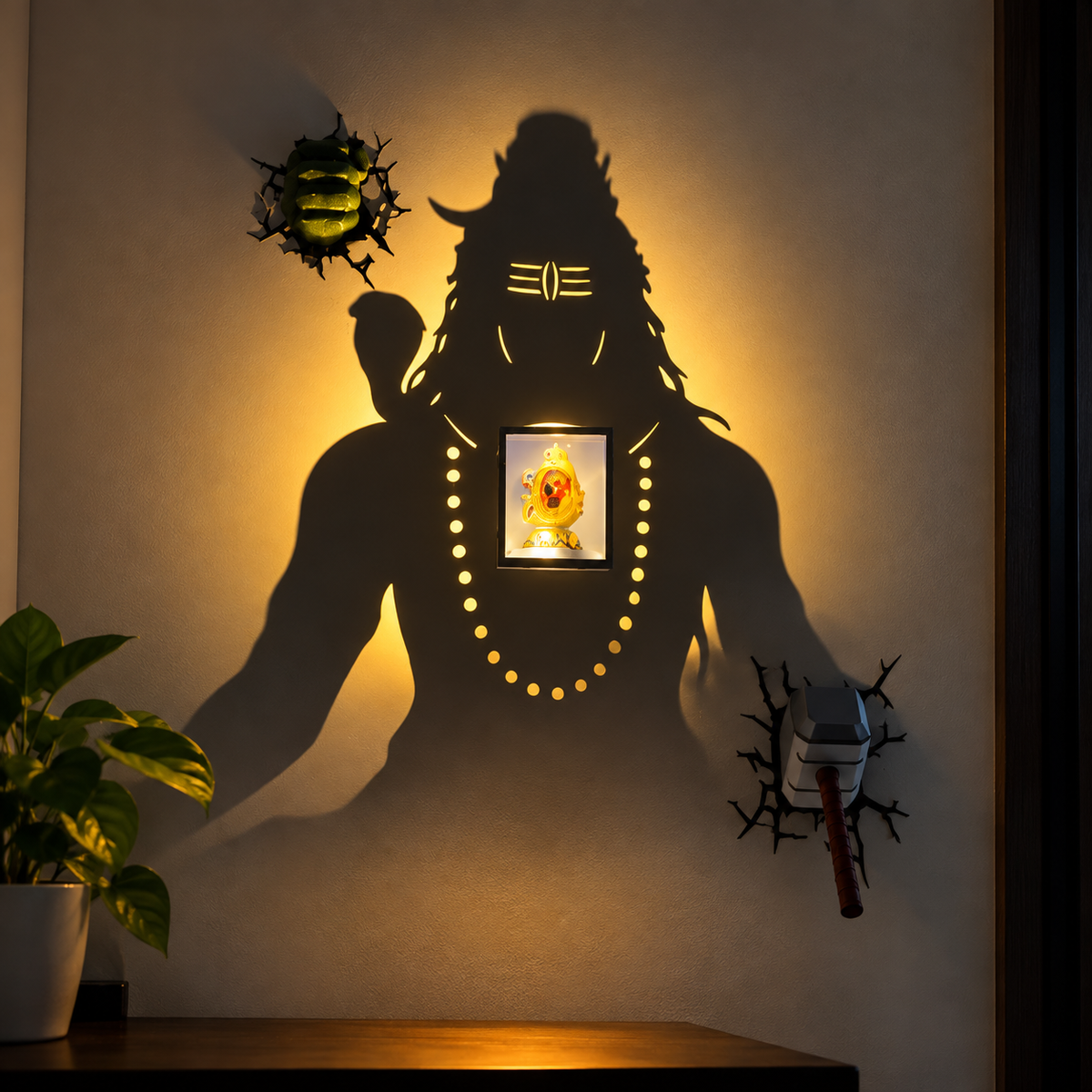 3D Printed Shiva Shadow Lamp 🔱