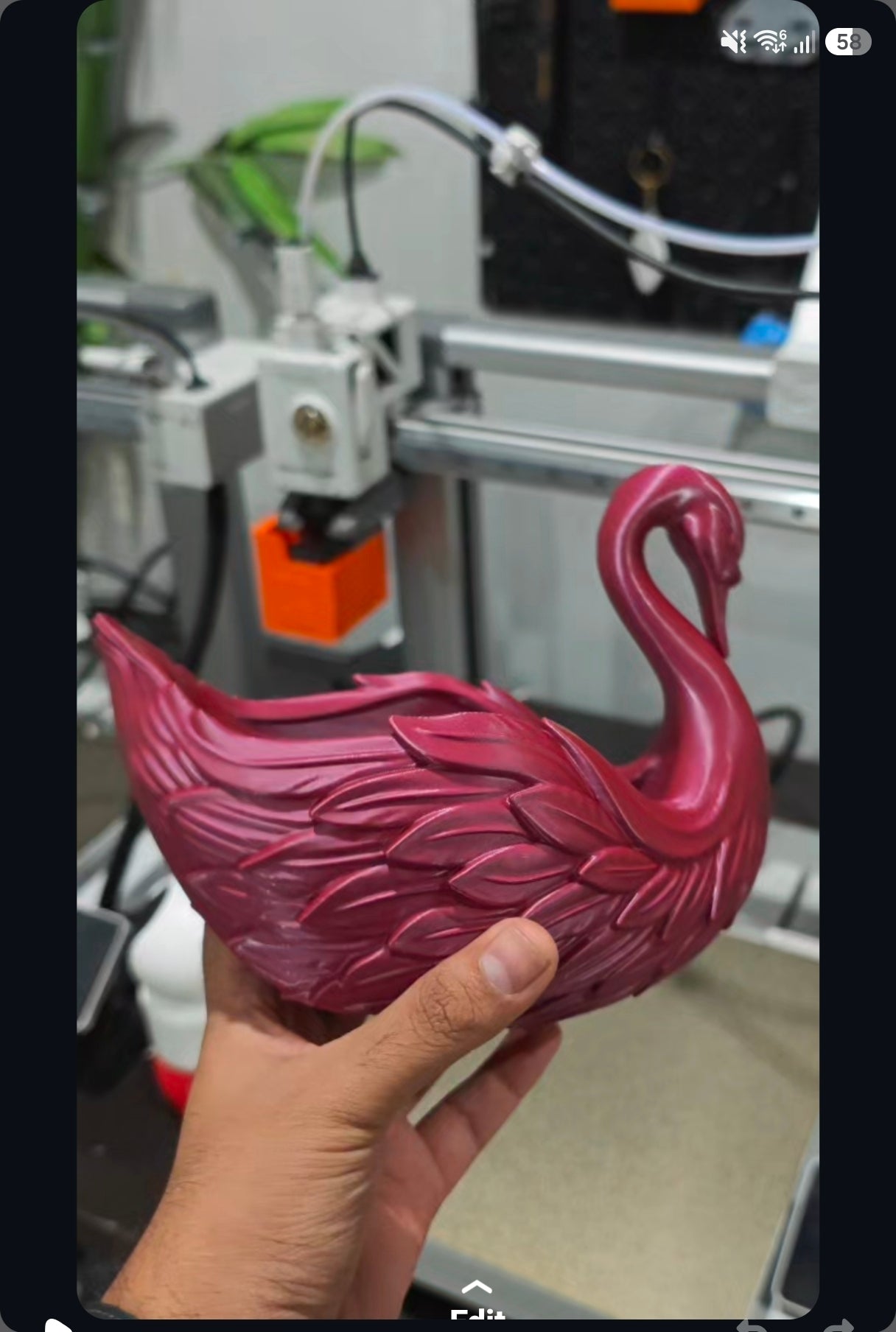Elegant 3D Printed Swan Bowl – Premium Decorative Fruit & Organizer Bowl